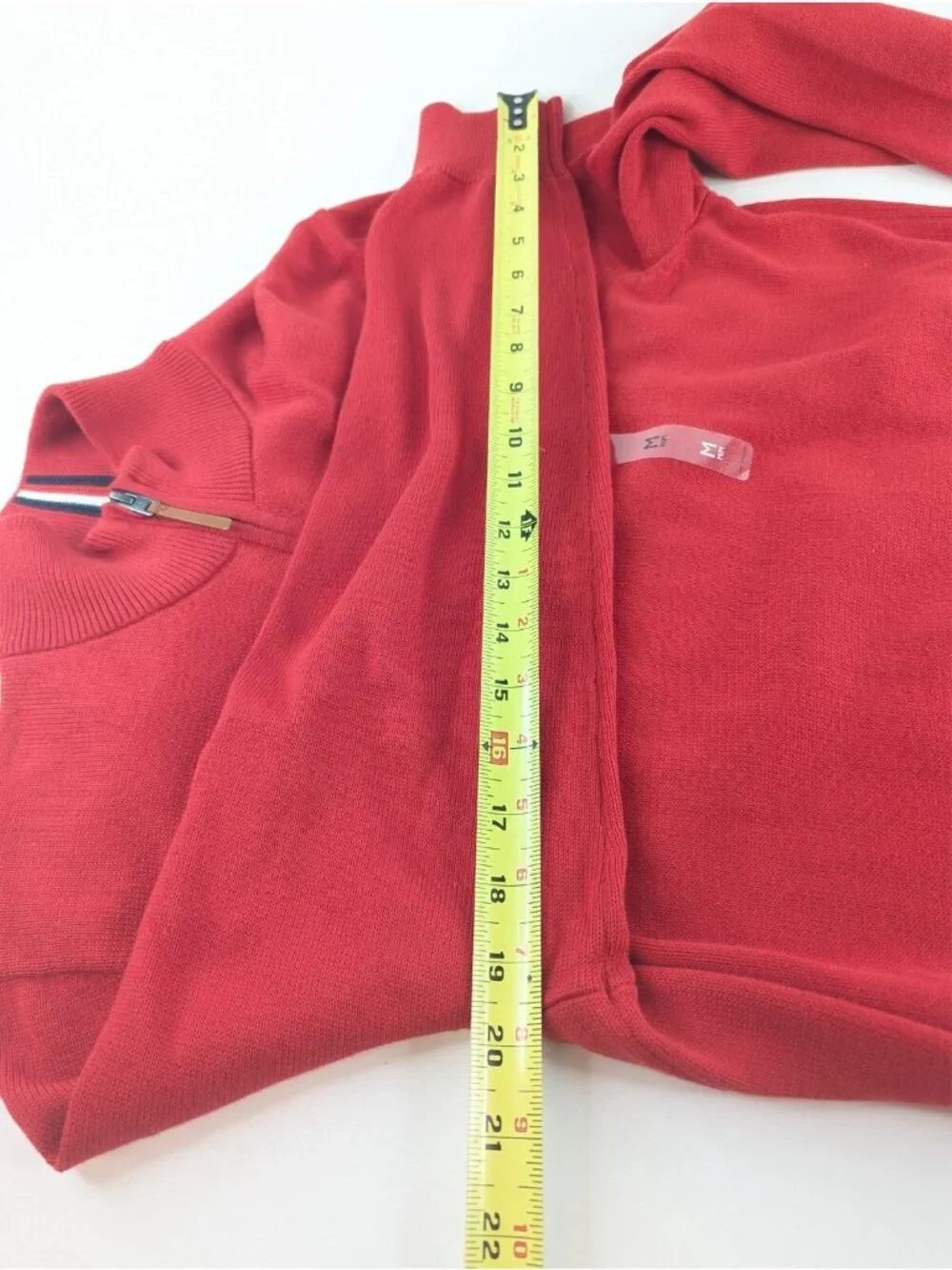 Tommy Hilfiger Men’s Medium Quarter-Zip Sweater Red Pullover NWT MSRP $80